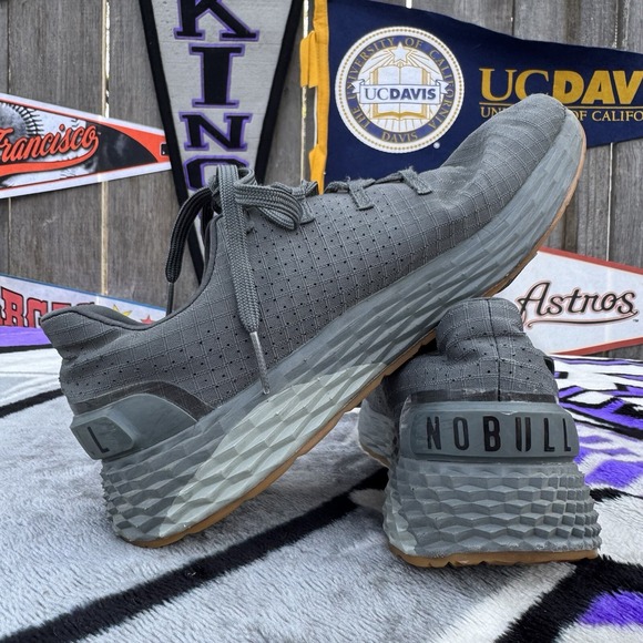 Size M7.5/W9 - NoBull Shoes Gray Ripstop Runner Training Gym Sneakers‎ CrossFit - Picture 3 of 9